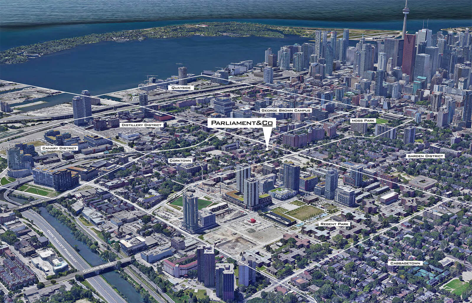 Parliament & Co New Corktown Aerial View